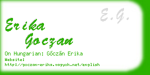 erika goczan business card